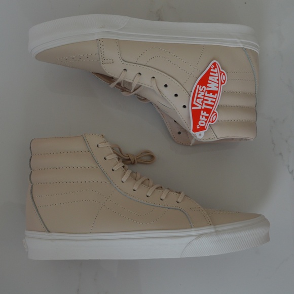 VANS SK8-HI REISSUE DX LEATHER WHISPER PINK SHOES - Picture 3 of 16